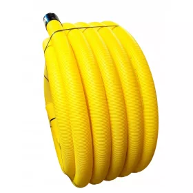 Valovita PVC drenažna cijev fi 80 bez rupa -50m