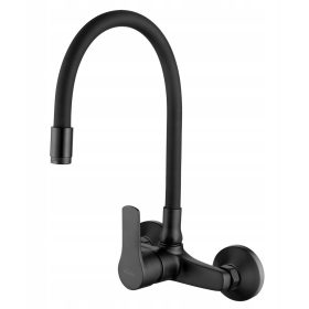 Invena VERSO zidna kuhinjska slavina, crna