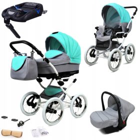 BabyLux Margaret Bijela Mint 4u1 Kolica
