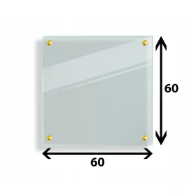 Staklena ploča 60 x 60 x 4 mm, polirano kaljeno staklo