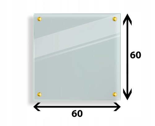 Staklena ploča 60 x 60 x 4 mm, polirano kaljeno staklo
