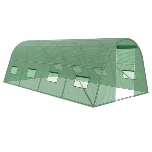 Staklenik za vrt od folije - Veliki folijski tunel 18 m² 300 x 600 cm zelene boje