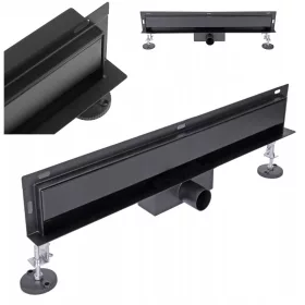 AquaUno Basic Wall Black linearni odvod 100 cm