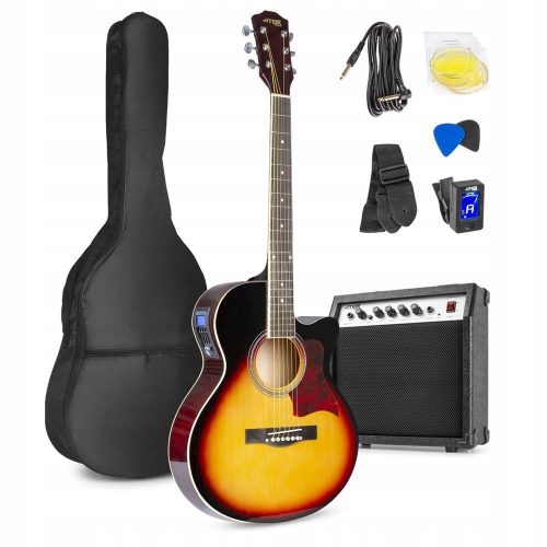 MAX 173.174 Elektroakustična Gitara s Pojačalom i Dodacima