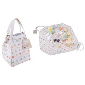 Drveni piknik set za djecu Nunukids Torba s matom i dodacima