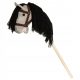 Plišana igračka Hobby Horse Konj na štapu, sivi sa uzdama