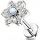  LABRET OPAL CVJETNA NAUŠNICA 1 HELIX TITANIJ G23 1.2/6