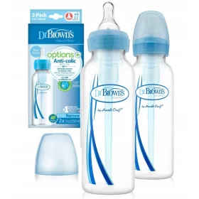 Dr Brown's 2x BUTELKA 250 ml Anti-kolik Uska PLAVA