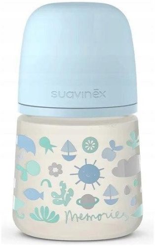 Suavinex boca o slobodnom protoku sa smokvom Sx Pro 150 ml plave Memories