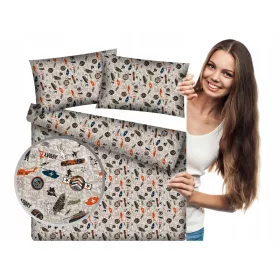   Tekstilna posteljina, poplun 160cm x 200, jastuk 70x80cm, 3 dijela