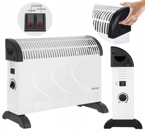Električni konvektor Volteno 2000 W bijele i sive boje