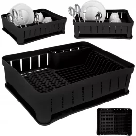 Prestižna stojeca suszarka za posuđe crne boje LOFT