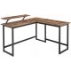  Songmics Vasagle kutni stol 130 x 140 x 91,5 cm smeđe nijanse