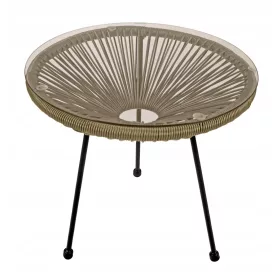   BALKONSKI STOL ZA TERASU - Moderan stol od tehnoratana za ugodno provođenje vremena na otvorenom. Stol za balkon podesive visine, idealan za ograničen prostor. Vrtni kafe stol za balkon ili terasu, kv