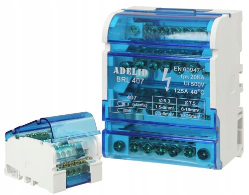 Adelid 500 V IP20 125 A spojna tračnica