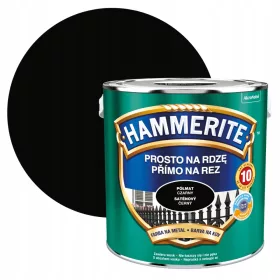 Hammerite Prosto Na Rđu Boja Za Metal Polusjajna Crna 2,5l