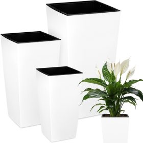    Deco4Home teglica za cvijeće 20 cm x 20 x 37,5 cm plastična bijela + 2 druga proizvoda