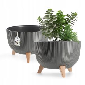    Kadax saksija 29 cm x 29 x 22,7 cm promjer 29 cm plastični grafit