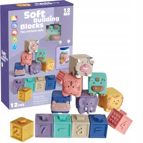 EDUKATIVNI SET SENZORIČNIH BLOKOVA ZA BEBE 12 KOM.