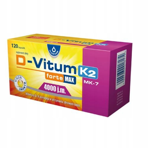 Oleofarm D-Vitum forte Max D3 4000 K2 (4000 IU) MK-7 MAX Dodatak prehrani 120 kapsula