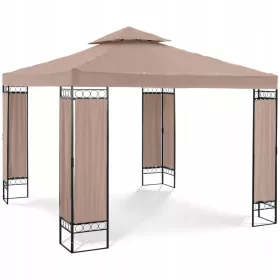   Pergola Uniprodo - vrtni paviljon za uživanje na otvorenom! Ovaj elegantni bež paviljon dimenzija 3 x 3 x 2,6 m idealan je za organizaciju raznih događaja u vrtu, na plaži ili ispred ugostiteljskih ob