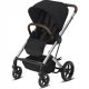 Kolica Cybex Balios S Lux Crni Luksuz s Srebrnim Okvirom