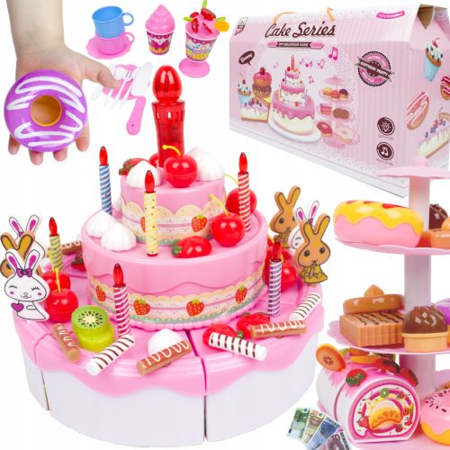 LandToys LT192 Velcro rođendanska torta, roza