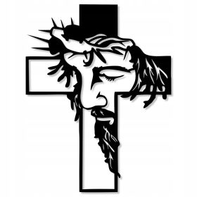 KRIŽ S ISUSOM NA ZIDU DEKORATIVNI KRŽIĆ S ISUSOM