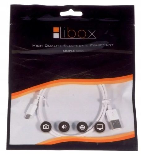Kabel za punjenje i prijenos podataka USB-Micro USB 1m bijeli 2A LB0067B Libox