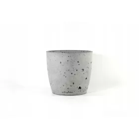    Prekrasna betonska posuda za cvijeće 22 cm x 22 x 20 cm promjera 23 cm betonske nijanse sive i srebrne