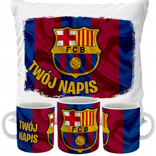 Poklon za navijače FC Barcelone - Set šalice i jastuka