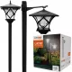  SuperLED solarna svjetiljka, crna, 150 cm, 1 kom.