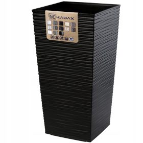   Vrtna posuda - Kadax saksija 38,8 cm x 38,8 x 75 cm promjer 38,8 cm plastična crna