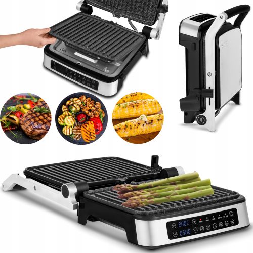 Zeegma Chef Grill 2100 W Sklopivi Roštilj sa Timerom, Srebrni