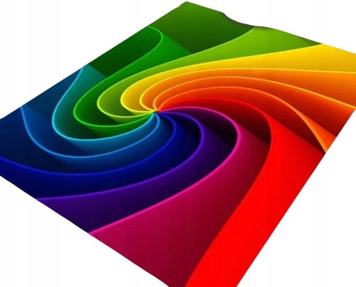 Tepih s dugom dlakom u boji duge 120 x 160 cm