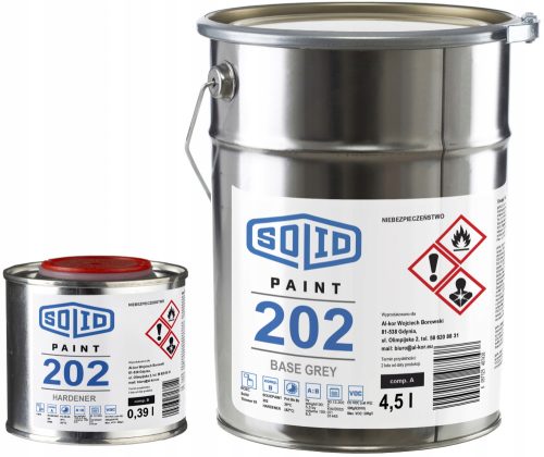 BROD epoksidna boja za metal, siva, 4,9l