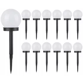  Dekorstar ugradna solarna svjetiljka, crna, 34 cm, 12 kom.