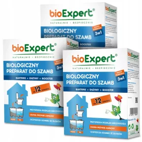   BioExpert Biološki Prašak za Septičke Jama - 3x 1kg Preparat za Masti i Toaletni Papir