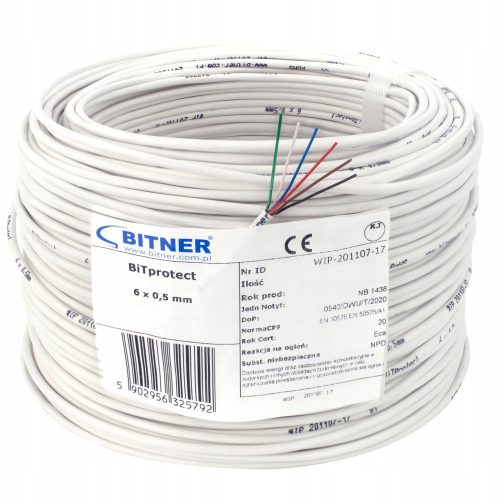Okrugli alarmni, instalacijski, upravljački, IT i telekomunikacijski kabel YTDY Bitner 6 x 0,5