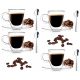 VIALLI AMO 4 čaše za espresso kavu sa umakom 50 ml