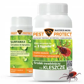    Tekućina protiv krpelja PEST PROTECT 250 ml + Tekućina protiv krpelja, komaraca, muha PEST PROTECT 100 ml