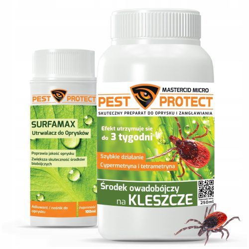  Tekućina protiv krpelja PEST PROTECT 250 ml + Tekućina protiv krpelja, komaraca, muha PEST PROTECT 100 ml