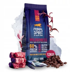    Primal Spirit 60% Wilderness suha hrana, mješavina okusa, 1 kg
