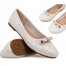   Balerinke za Prvu Pričest za Djevojčice, Bijele, Eko Koža, Veličina 34