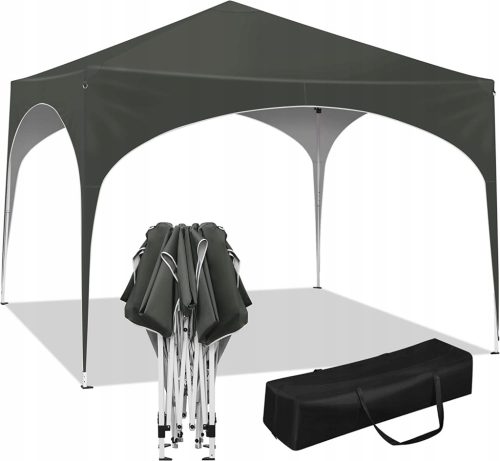 VRTNI PAVILJON UV 50+ Pop-Up PE sivi 3x3x2.5