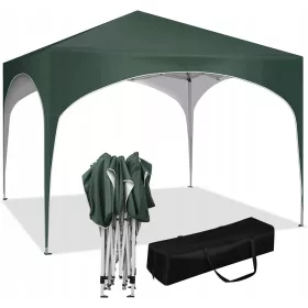 VRTNI PAVILJON SA UV ZAŠTITOM 50+ Pop-Up PE Zeleni 3x3x2.5