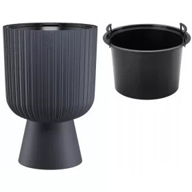    Form-Plastična posuda za cvijeće 29 cm x 29 x 43 cm promjer 29 cm plastični grafit