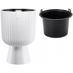    Form-Plastična posuda za cvijeće 38,5 cm x 38,5 x 58 cm promjer 38,5 cm plastična bijela