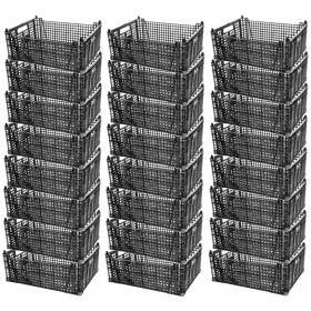   PLASTIČNA KUTIJA ZA SKLADIŠTENJE I TRANSPORT | 24 komada PLASTIČNIH SPREMAČA | KUTIJA ZA ORGANIZACIJU | VELIČINA 40X30X15 | Idealan pribor za garažu, spavaću sobu ili ured | Lako pristupačan sadržaj z