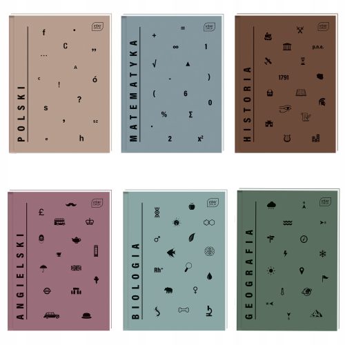 Set od 6 tematskih bilježnica A5 TW notebooks. CCA